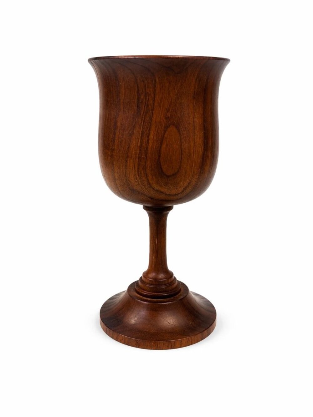 Wood Wine Goblet Chalice Vintage Wooden Hand Turned Communion Vintage Farmhouse